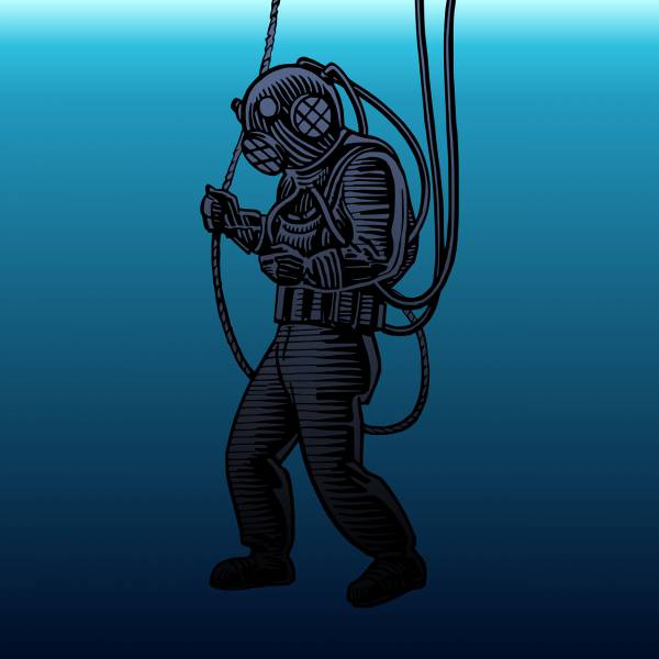 deep sea diver diving equipment  svg vector cut file