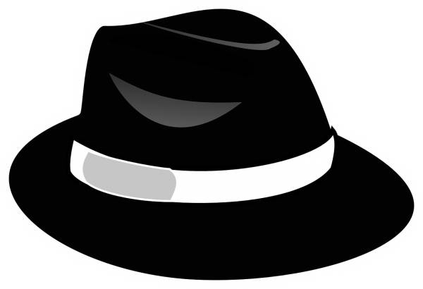 fedora hat black headwear  svg vector cut file