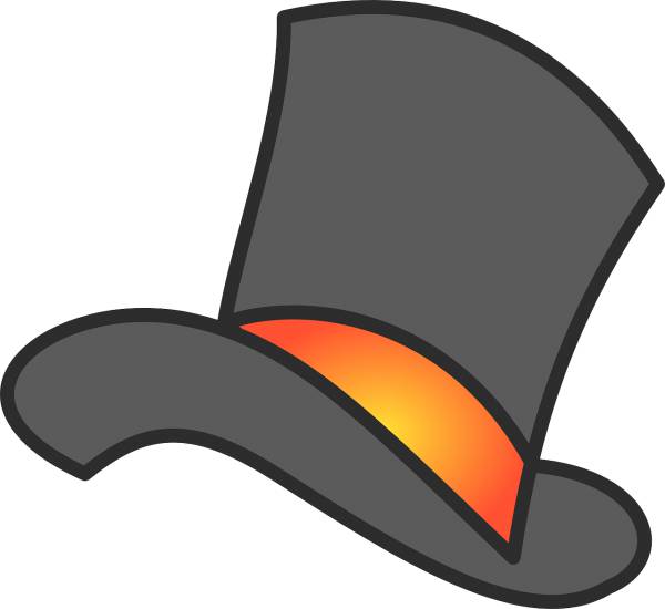 gray grey hat orange top hat  svg vector cut file