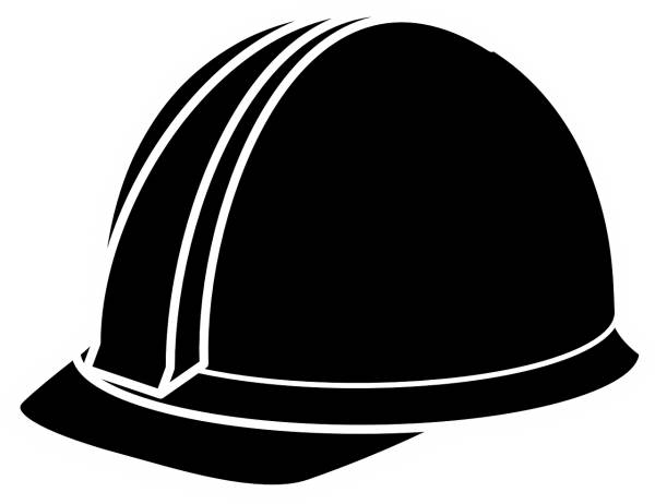 hard hat black construction helmet  svg vector cut file