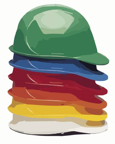 hard hat helmet construction worker  svg vector cut file