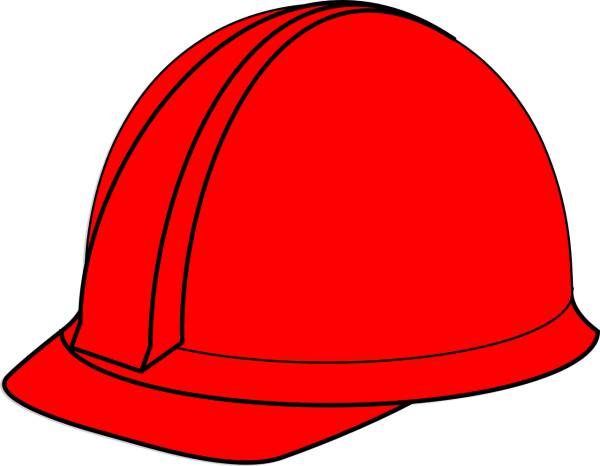 hard hat helmet red construction  svg vector cut file
