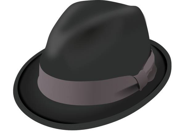 hat trilby black brim crease felt  svg vector cut file