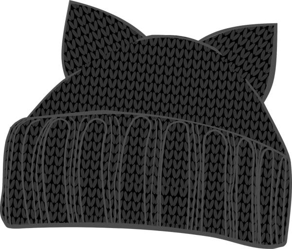 kitten hat knit hat winter hat cute  svg vector cut file
