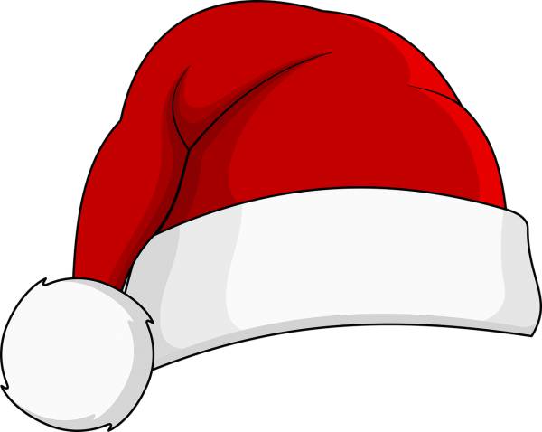 santa hat christmas red clipart  svg vector cut file