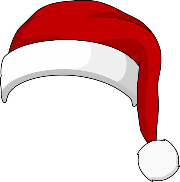 santa hat christmas red clipart  svg vector cut file