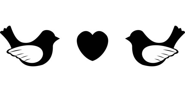 love birds animals flying hearts  svg vector cut file