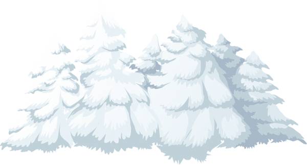 trees snow snowfall covered winter  svg vector cut file
