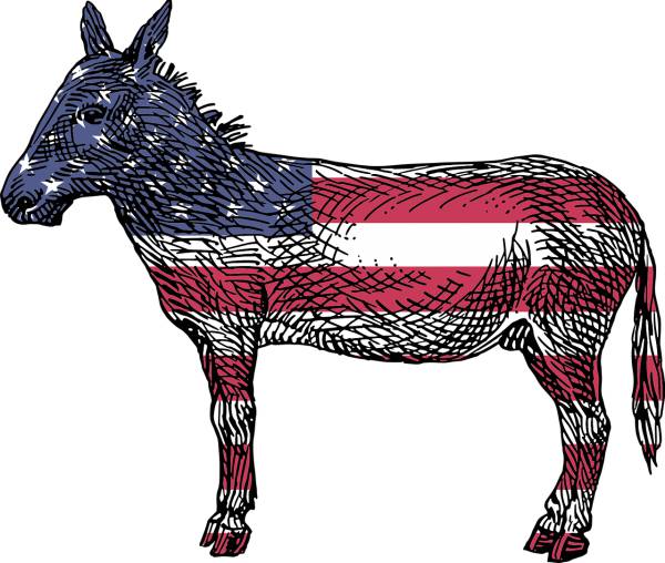 america democrats democratic donkey  svg vector cut file
