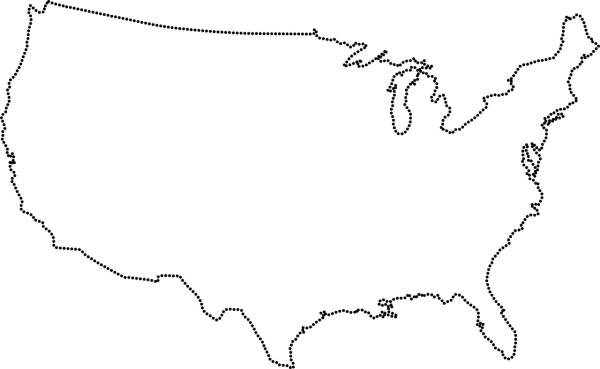 america dots map usa country  svg vector cut file
