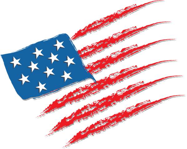 america flag  svg vector cut file