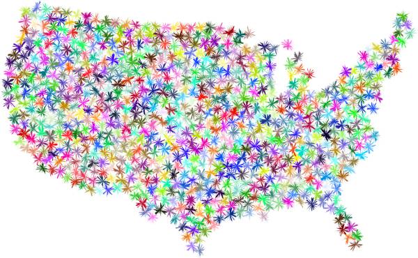 america map floral decorative  svg vector cut file