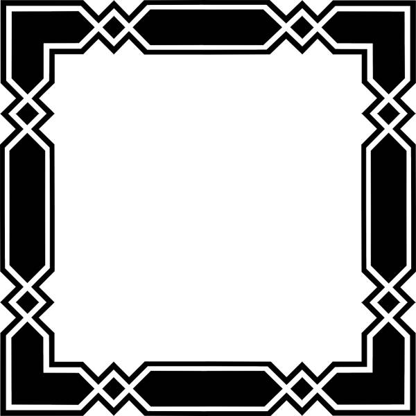 angular black border box diamond  svg vector cut file