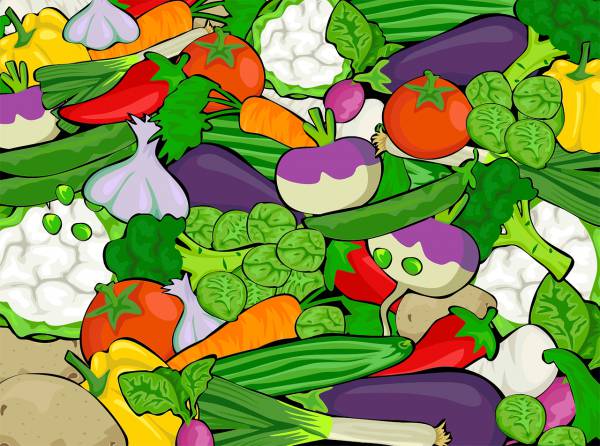 bell pepper broccoli  svg vector cut file
