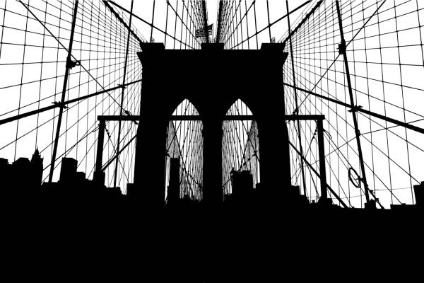 bridge new york silhouette brooklyn  svg vector cut file