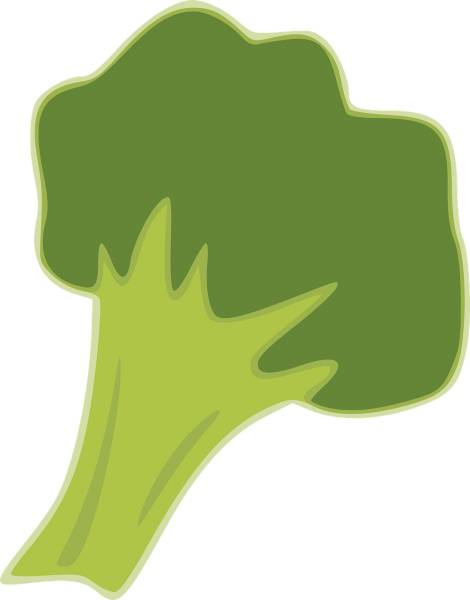 broccoli green vegetable food  svg vector cut file