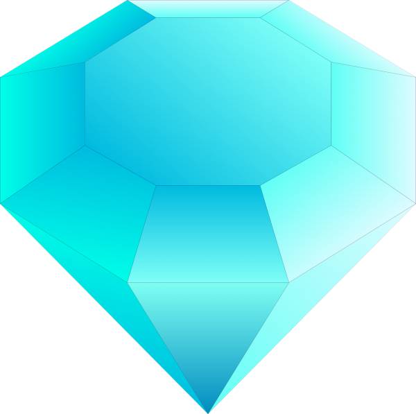 gemstone diamond blue  svg vector cut file