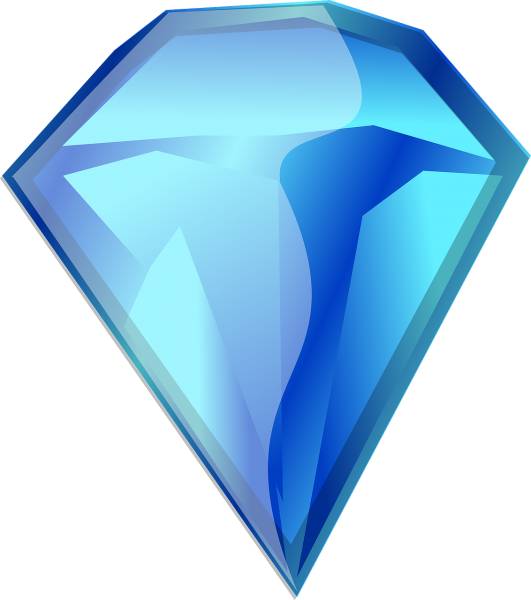 gemstone diamond blue  svg vector cut file