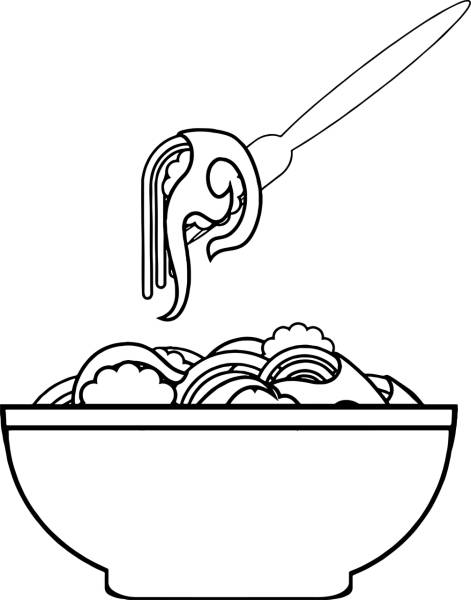 graphic spaghetti food pasta  svg vector cut file