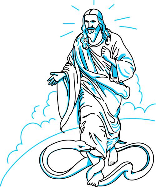 jesus snake sin world catholicism  svg vector cut file