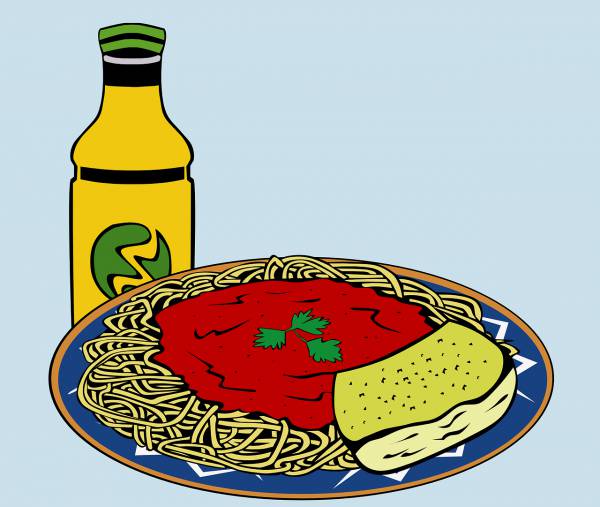 spaghetti pasta meal plate food  svg vector cut file