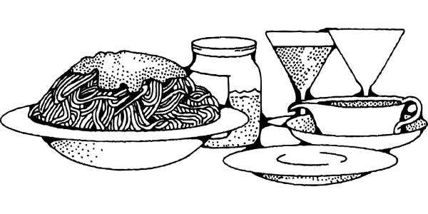 spaghetti pasta spaghetti sauce  svg vector cut file