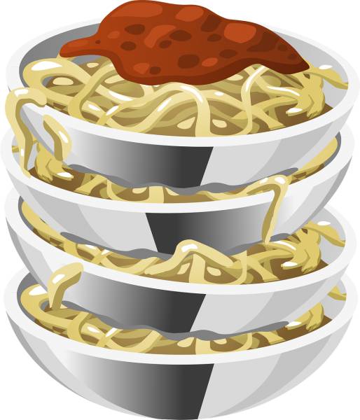 spaghetti sauce pasta noodles  svg vector cut file
