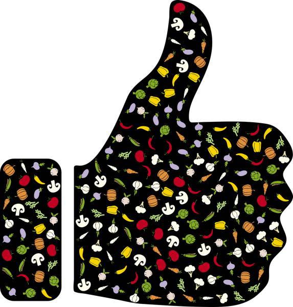 thumbs up like vegetables facebook  svg vector cut file