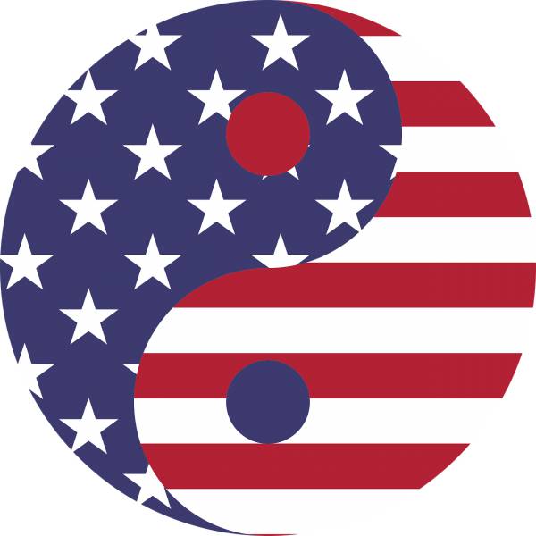 yang yin america flag abstract  svg vector cut file