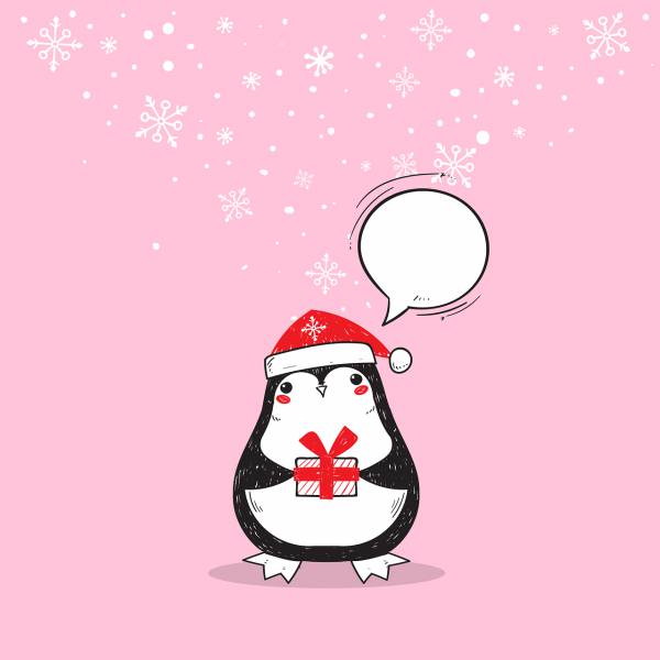 christmas penguin new year bird  svg vector cut file