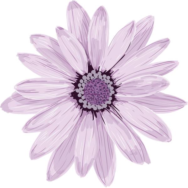 flower spring fresh purple pink  svg vector cut file
