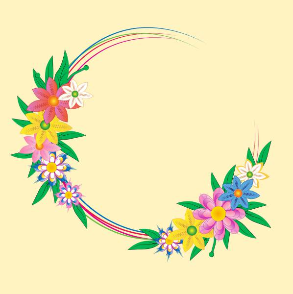 frame floral frame floral wreath  svg vector cut file