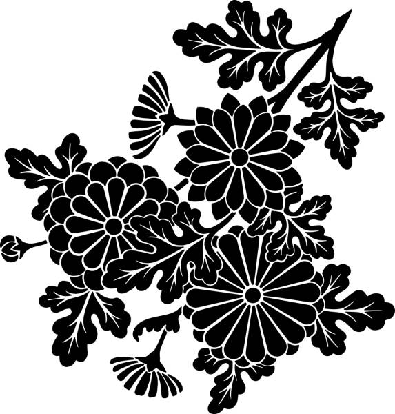ornament flowers flourish line art  svg vector cut file