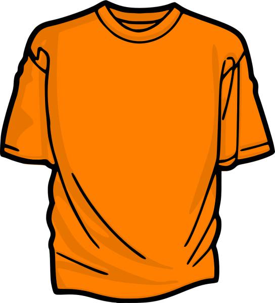t shirt front short orange t shirt  svg vector cut file