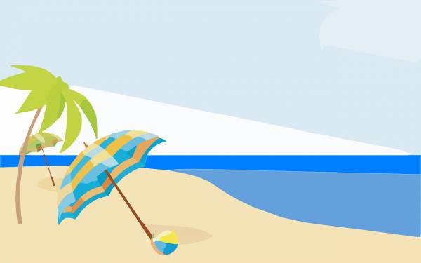 beach vacation summer tropical  svg vector cut file