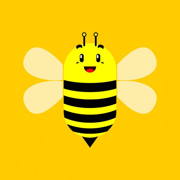 bee animal smile insect honey  svg vector cut file