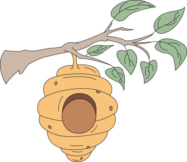 beehive branch tree honey  svg vector cut file