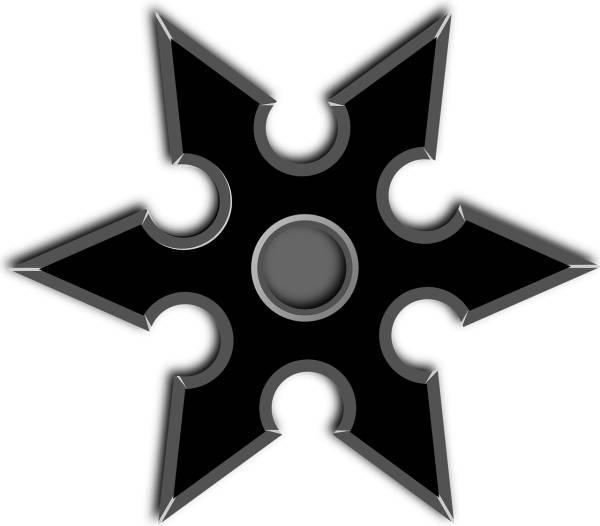 black star ninja weapon metal  svg vector cut file