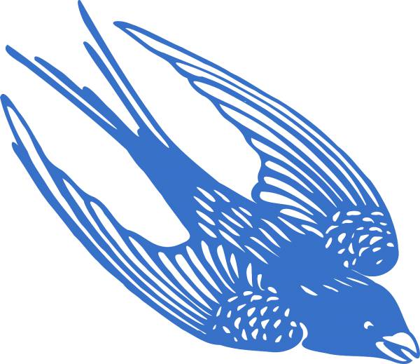 blue swallow animal fly sky wing  svg vector cut file