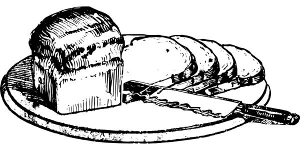 bread breakfast food knife loaf  svg vector cut file