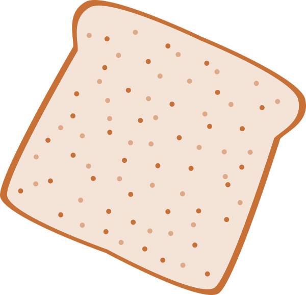 bread slice wholemeal bread  svg vector cut file