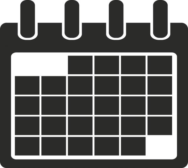 calendar icon minimalist time  svg vector cut file