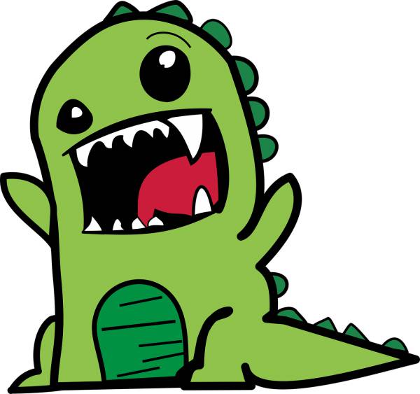 cartoon comic dino dinosaur green  svg vector cut file