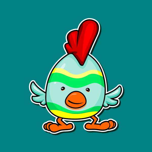 chicken cute mascot punk fun  svg vector cut file