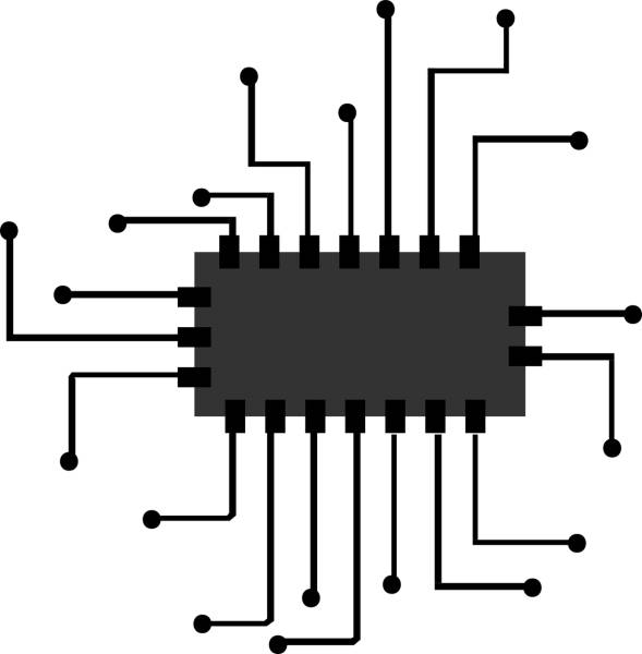 chip icon micro processor computer  svg vector cut file