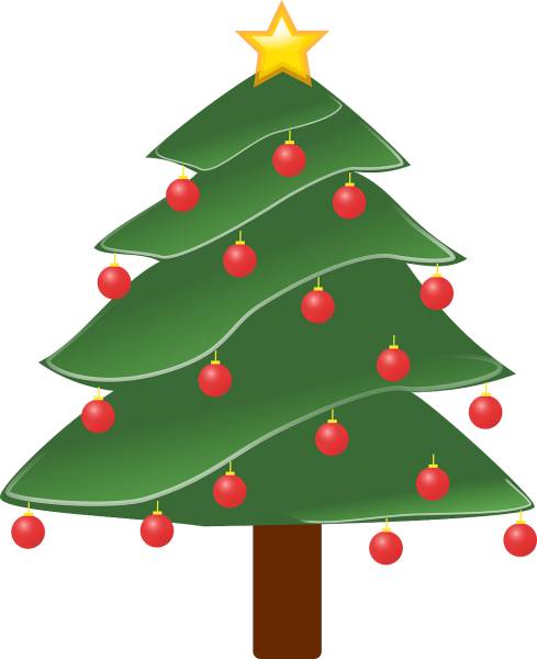 christmas tree plant decorated  svg vector cut file