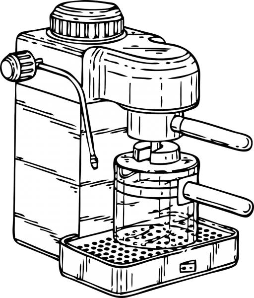 coffee machine espresso maker  svg vector cut file