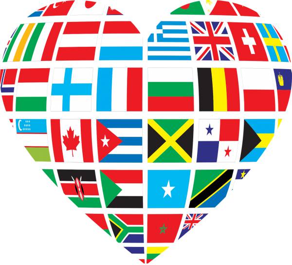cooperation countries flags global  svg vector cut file