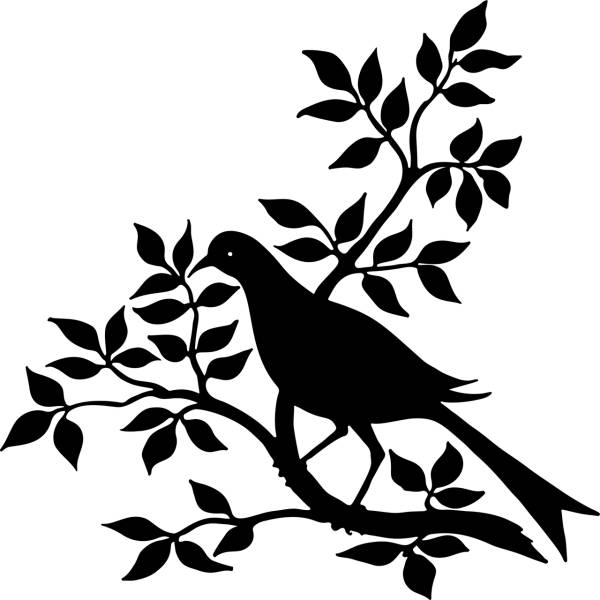 dove branch silhouette pigeon  svg vector cut file