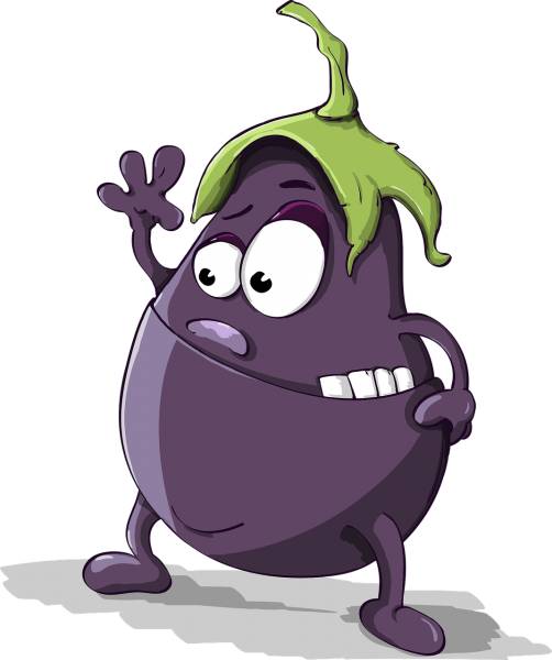 eggplant purple vegetable eyes  svg vector cut file